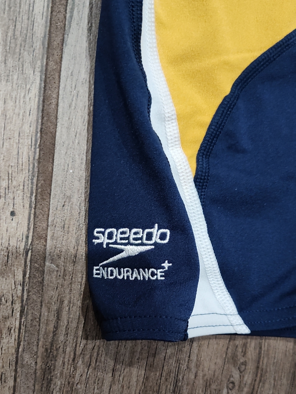 Speedo Navy with Yellow Side-Panel Jammer Swim Shorts Size 30 NWT - Picture 3 of 7
